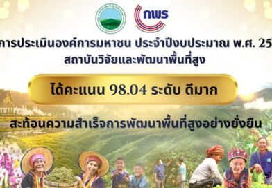 สวพส. ได้รับผลการประเมินการดำเนินงานองค์การมหาชน ประจำปีงบประมาณ พ.ศ. 2568จากสำนักงาน ก.พ.ร. ด้วยคะแนนรวม 98.04 ระดับ “ดีมาก”