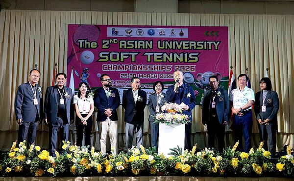 จัดพิธีเปิดการแข่งขันกีฬาซอฟท์เทนนิสชิงชนะเลิศมหาวิทยาลัยแห่งเอเชีย ในรายการ “The 2nd Asian University Soft Tennis Championships 2026” ยิ่งใหญ่