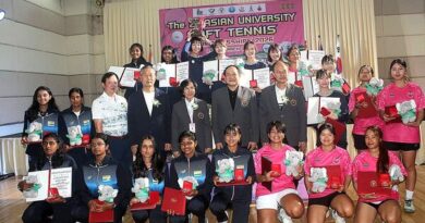 ทีมนักหวดซอฟท์เทนนิสมหาลัยจากไชนีสไทเป”กวาดเรียบทุกแชมป์”วันสุดท้ายทิ้งทวนอีกสองแชมป์ทีมหญิงและทีมชายปิดฉากการแข่งขันซอฟท์เทนนิสนานาชาติ “The 2nd Asian University Soft Tennis Championships 2026”