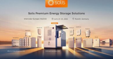 Solis เปิดตัวโซลูชันระบบกักเก็บพลังงานครบวงจรในงาน Intersolar Europe 2026 ชู FlexAIO และ EverCoreตอกย้ำบทบาทผู้ให้บริการพลังงานอัจฉริยะในยุโรป