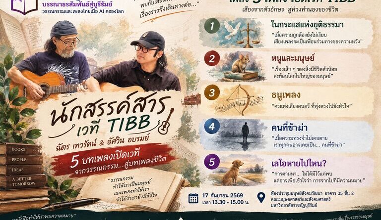 ซีไรต์สัญจรบรรณาธรสัมพันธ์สู่บุรีรัมย์ “วรรณกรรมและเพลงไทยเมื่อ AI ครองโลก”